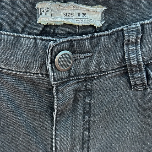 Free People Skyler Button Flare Jeans Moto Seamed - Picture 8 of 10